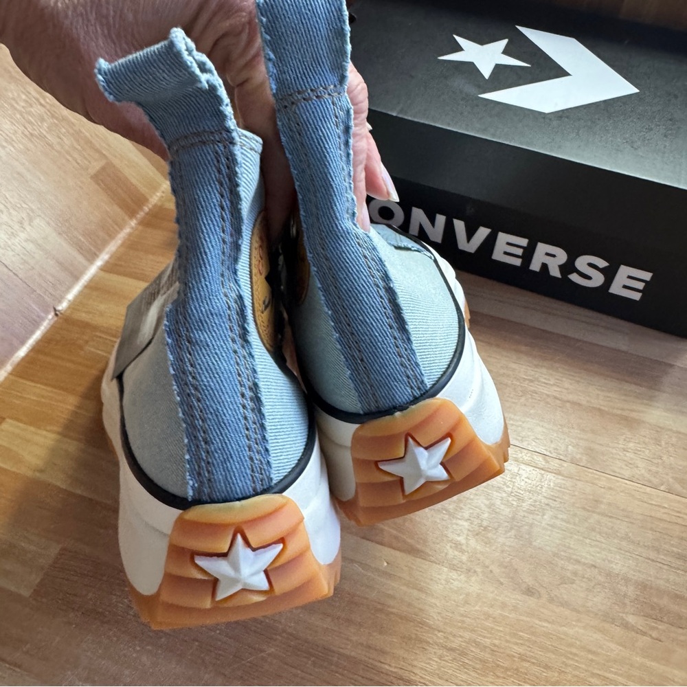 Converse run star hike hi sneakers size 5 men's blue nwt unisex - Picture 4 of 10